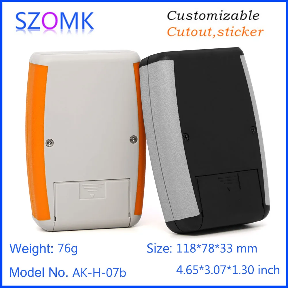 1 Piece118*78*33mm 9V battery handheld plastic box for electronics case szomk high quality plastic control enclosure pcb design