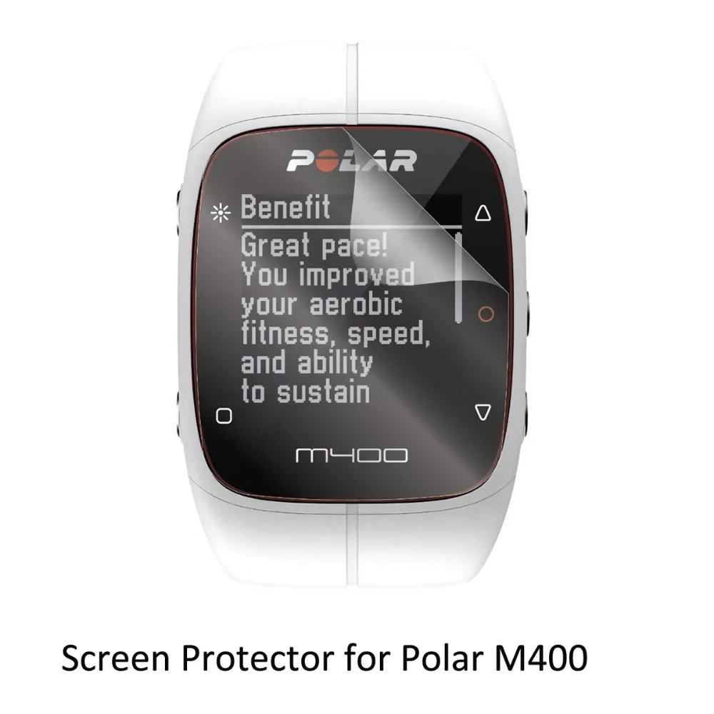 6* Clear LCD PET Film Anti-Scratch Screen Protector Cover for Smart Watch Computer Polar M400