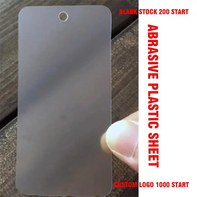 200pcs Plastic Hang Tag with Hole, Frosted Plastic Hang Tag, Matte, PVC, Waterproof, Garment tag