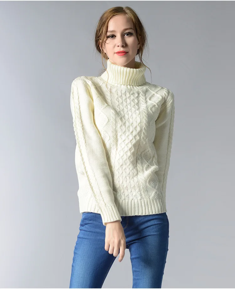 

Autumn Winter sweater Women Clothing Long sleeve Turtleneck casual sweater Fashion knitting Sweater Solid women clothing