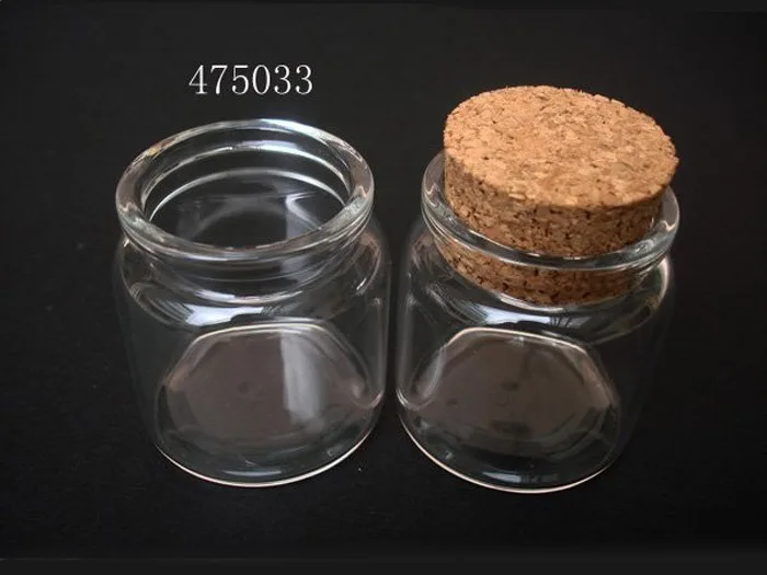 

factory Wholesale Fashion 50ml Clear Glass Wishing Bottle With Cork, DIY Lucky Bottle glass