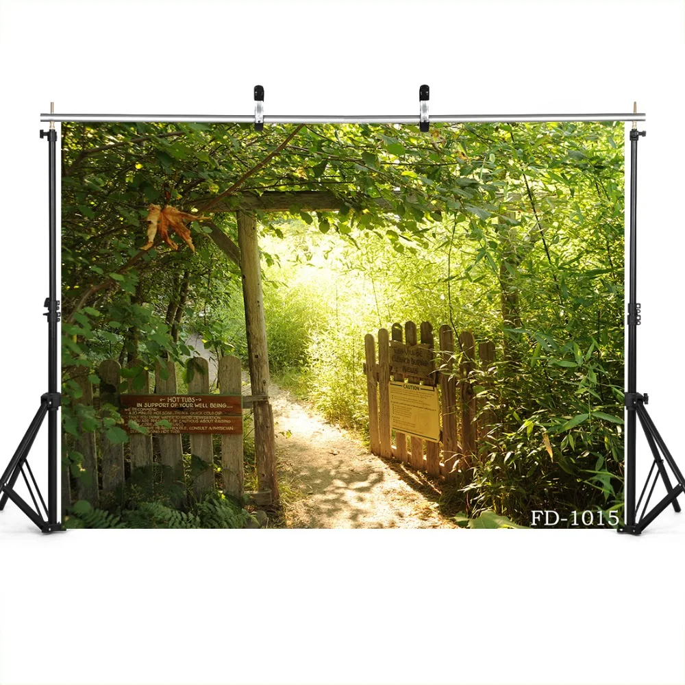 Gate Forest Path Photography Backdrop for Photo Studio Photo Background Photographic Props Portrait  Children Baby PhotoPhone