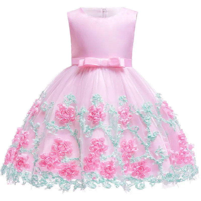 Robe de princesse en dentelle pour bébés filles, tutu pour enfants, robe de soirée d\'anniversaire pour enfants, vêtements élégants pour bébés filles