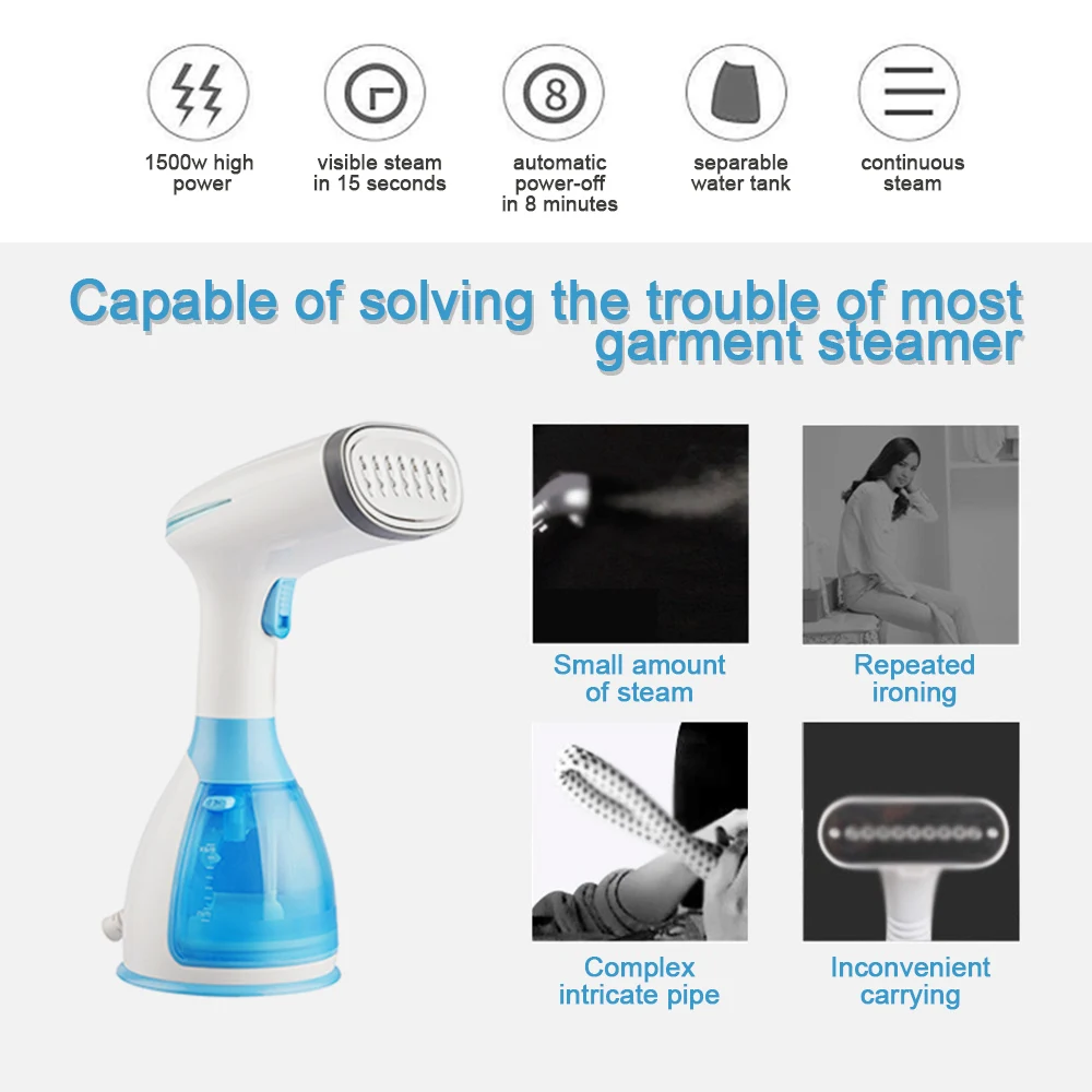 การ์เม้นท์ Steamer ครัวเรือนเครื่องใช้ไฟฟ้าแนวตั้ง Steamer Steam Irons แปรงสำหรับรีดผ้าสำหรับ Home Facial Steamer