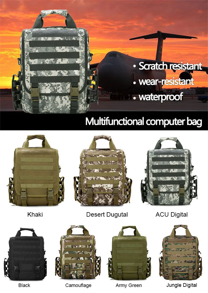 Taktischer Military Daypack Sling - Große Schultertasche Mit MOLLE, Laptopfach & Brustgurt | Für Outdoor, Duty & Reisen