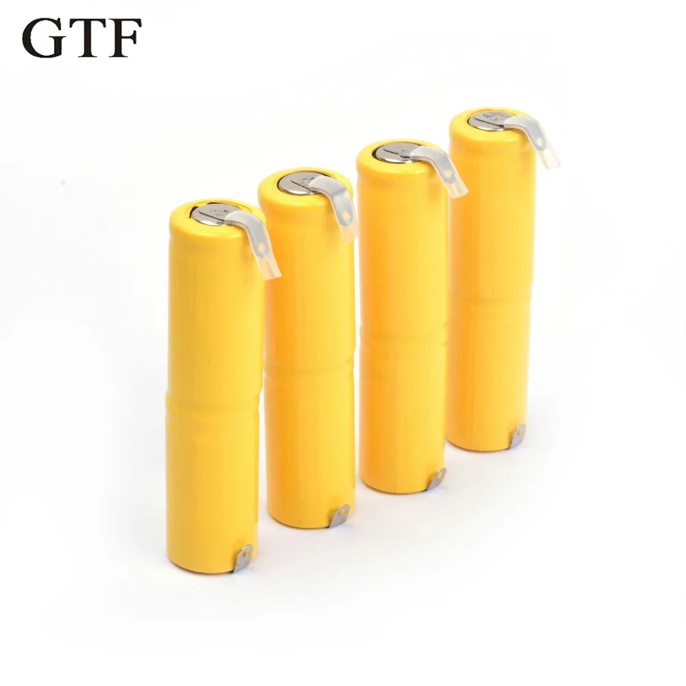 GTF 1-10pc 2/3 AA 2.4v 400mAh Battery 2/3 AA 2.4V Ni-CD Rechargeable Battery for Electric Shaver Toothbrush Razor LED Light Cell