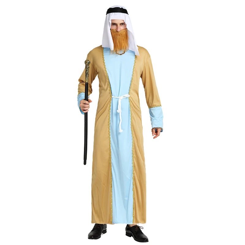 Cosplay Costume Set Arab Prince Stage Shows Holiday Cosplay Clothing for Men Middle East Prince Tops & Pants & Hats