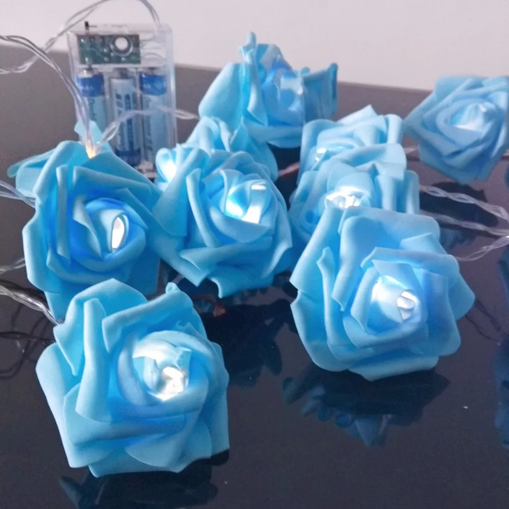 Светодиодные гирлянды Fower Rose с питанием от батареи и USB, свадебное украшение, Luminaria, Рождество, натуральная гирлянда, Lumineuse, 7 см