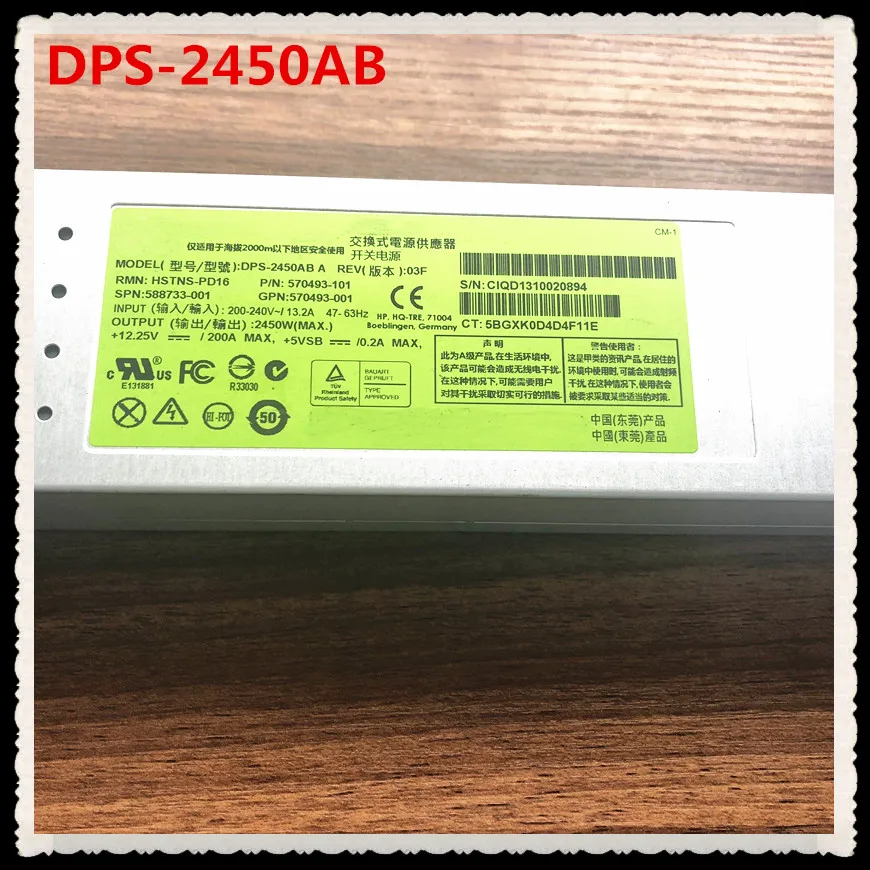 

Kwaliteit 100% voeding Voor C7000 2450 w 588733-001 570493-001 570493-101 HSTNS-PR19/DPS-2450AB EEN voeding, volledig getest.