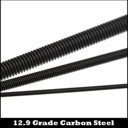 M2 M2.5 M2*250 M2x250 M2.5*250 M2.5x250 12.9 Grade Black Zinc Plated Carbon Steel Full Metric Thread Bolt Shaft Rod Bar Stud