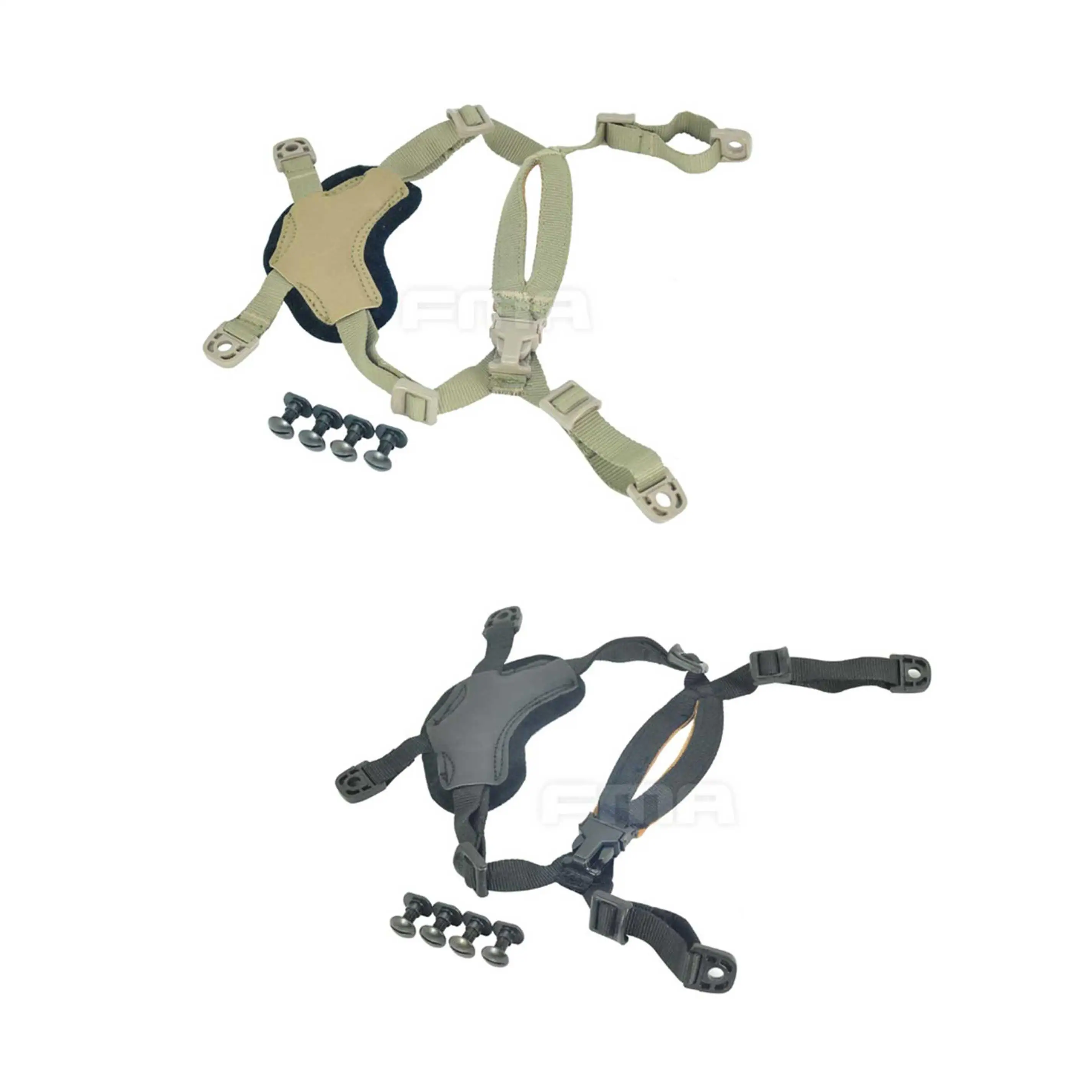 Alça de queixo tática do sistema de suspensão Airsoft para capacete