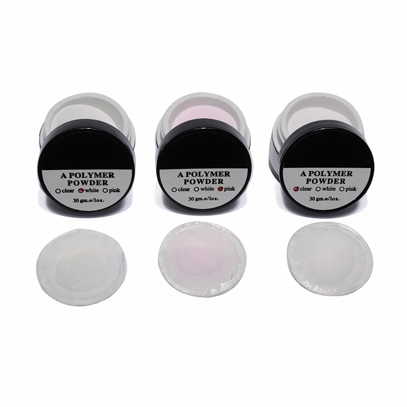 1 Stuks Roze/Wit/Helder Acrylpoeder 3 Kleuren Glitter Acryl Vloeibare Nail Art Levert Manicure Diy Tool Nagelverlenging