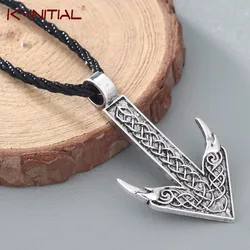 Kinitial Hot Fashion Norse Vikings Nordic Pendant Necklace Rune Viking Amulet Pendants Necklaces Nordic Talisman for men Gifts