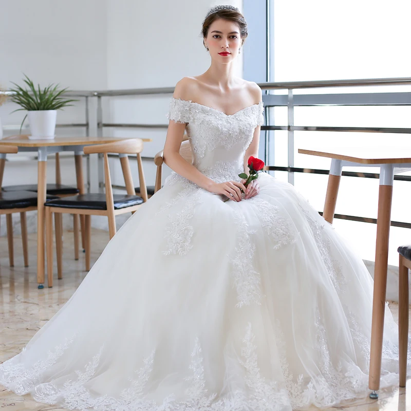 Vestido De novia De encaje Vintage con hombros descubiertos, vestidos De novia sencillos hechos a medida De talla grande, Vestido De novia personalizado