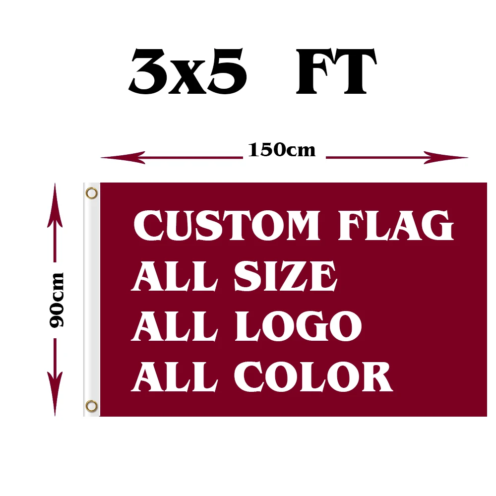 

3x5ft custom flag double side any logo any word any style any size for adverting,festival,activity custom flag