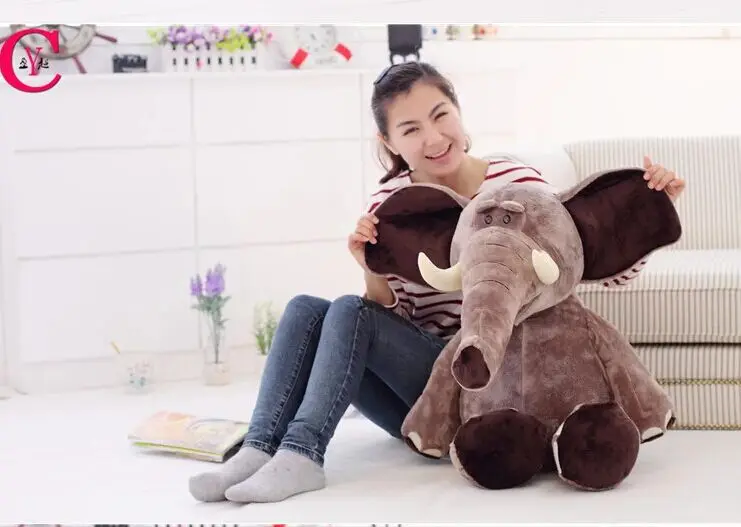 

big creative Plush elephant toy lovely Stuffed jungle elephant gift doll about 80cm 0212