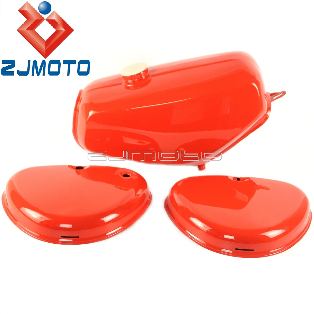 Bemaltes Gas Tank + Seitendeckel Orange For Simson S51 S50 S70 Motorrad Kraftstofftank Fuel Tank