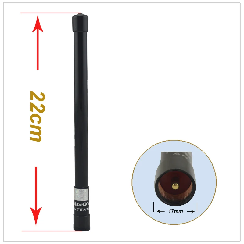 

NAGOYA NL-350 Black 144/430MHz VHF/UHF Dual Band Fiber Glass Aerial Mobile Antenna Fiberglass for Car Mobile Radio Transceiver