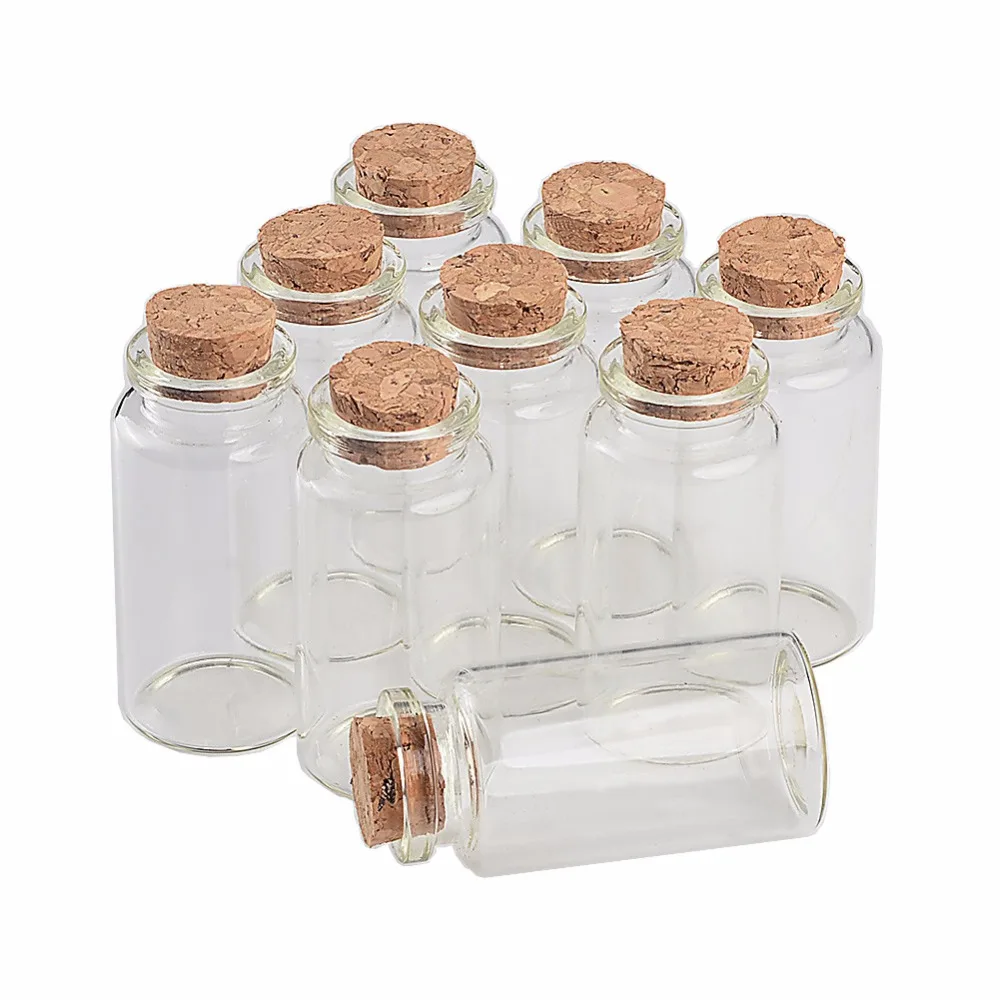 

Glass Bottles with Cork, Small Transparent, Clear, Mini Empty Glass Jars, Gift Pack for Wedding Holiday, 25ml, 50PCs per Lot