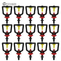MUCIAKIE 5PCS Garden Irrigation Rotating Misting System Hanging Refraction of Micro Nozzle Greenhouse Humidifier With 4/7mm Barb