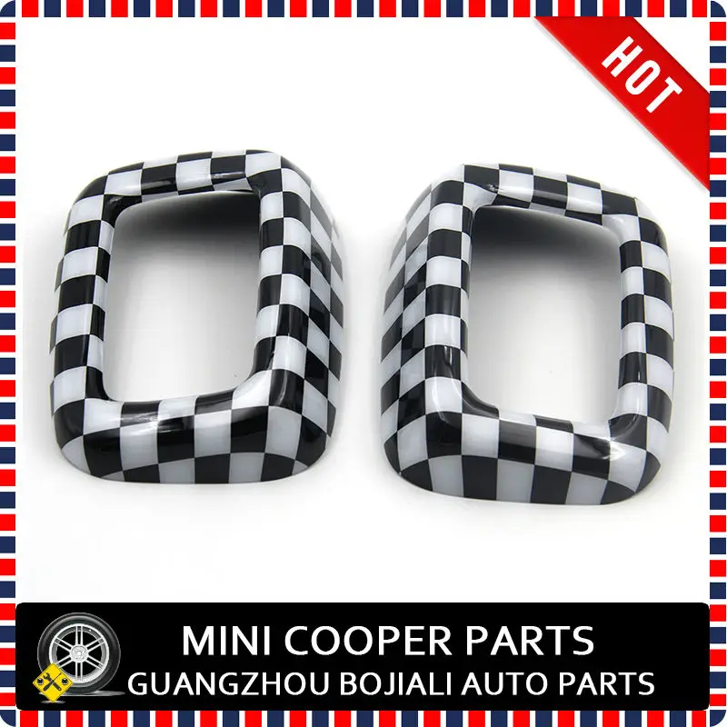 Brand New ABS Material UV Protected Chequered Color Style Rear Seat Belt Cover For Mini cooper Clubman F54 (2pcs/Set)