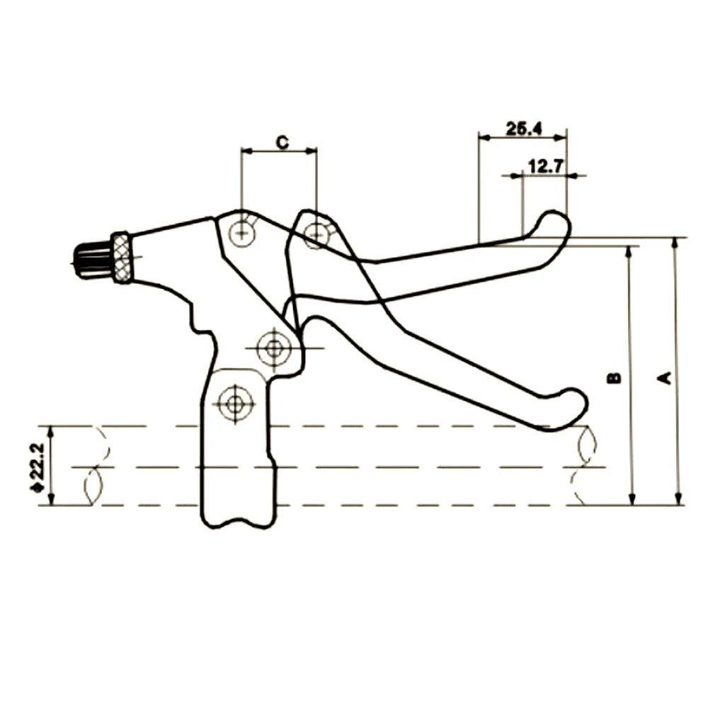 1 Pair of Bike Brake Levers Handbrakes V-Brake MTB Road Fixed Gear Bicycle 22mm Handlebar for Common/ Mountain/ City bikes