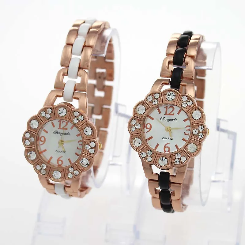 ยี่ห้อคริสตัลหรูหรา Rose Gold นาฬิกาผู้หญิงแฟชั่นสร้อยข้อมือนาฬิกาควอตซ์นาฬิกานาฬิกาผู้หญิง Relogio Feminino orologio donna