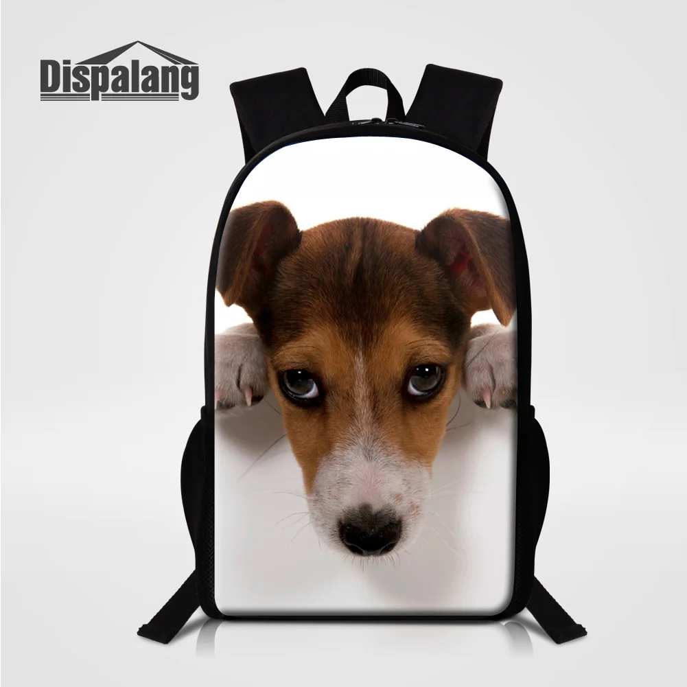 

Dispalang Jack Russel Dog Printing Backpack For Boys Girls Pug Puppy Dog Knapsack Wolf Unicorn Animal Print Children School Bags