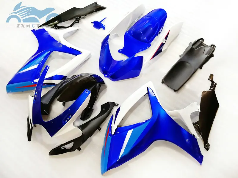 Injection mold Fairing kits for Suzuki GSXR 600 06 07 K6 GSXR600 motorcycles fairings kit GSXR 750 2006 2007 GSXR600 blue white