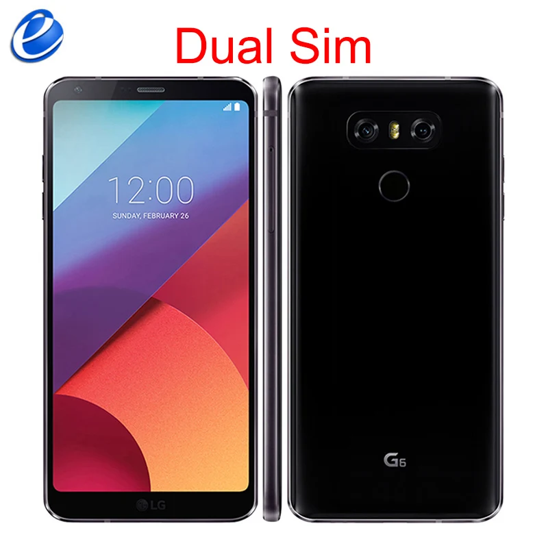 Original entsperrtes LG G6 Dual Sim H870DS 64 GB/128 GB ROM H873 Android-Handy 4G LTE 5,7 Zoll 13,0 MP Mobiltelefon mit Fingerabdruck
