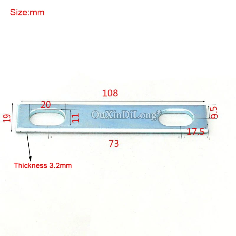 NEW 40PCS Metal Straight Flat Corner Braces 3.2x19x108 Furniture Assembly Splicing Code Board Frame Shelf Connecting Brackets