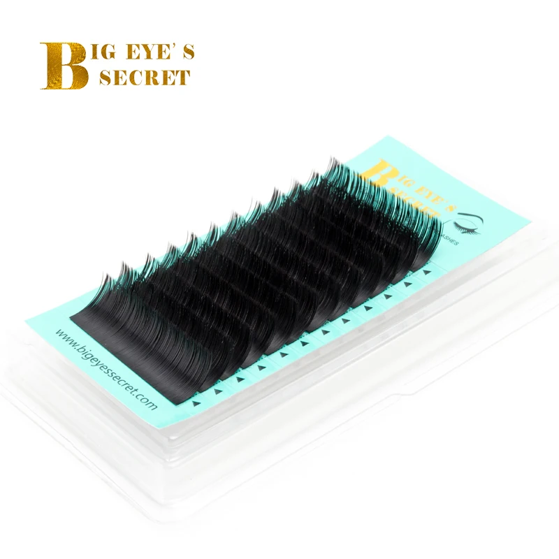 Big eye's secret Flat Eyelash Extensions Individual Mink 0.15 0.20 Softer Ellipse Flat Lash Split Tips Ligher Volume lashes