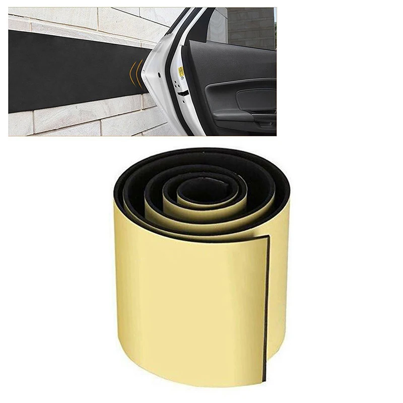 

1pc Rubber Foam Black Car Bumper Guard Garage Parking Wall Strip 200x20cm Trim Strip Accessories Suitable For Most Cars