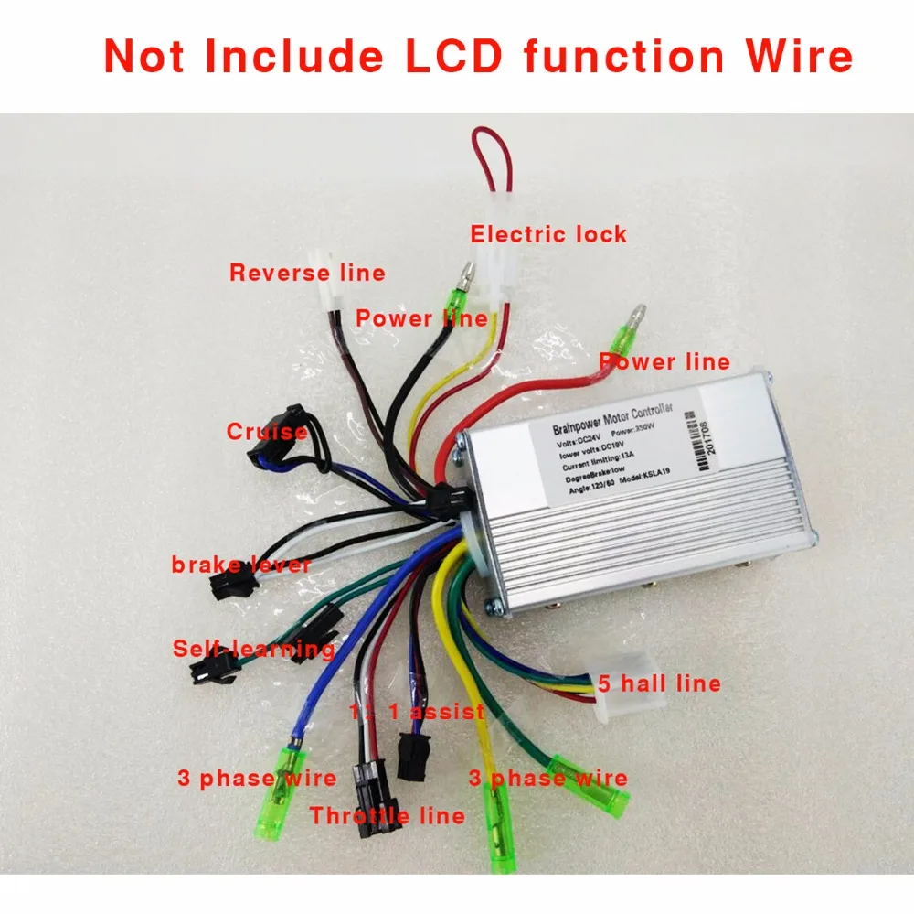 350W 36V/48V DC 6 MOFSET Brushless Controller, BLDC Controller E-bike / E-scooter / Electric Bicycle Accessory Speed Controller