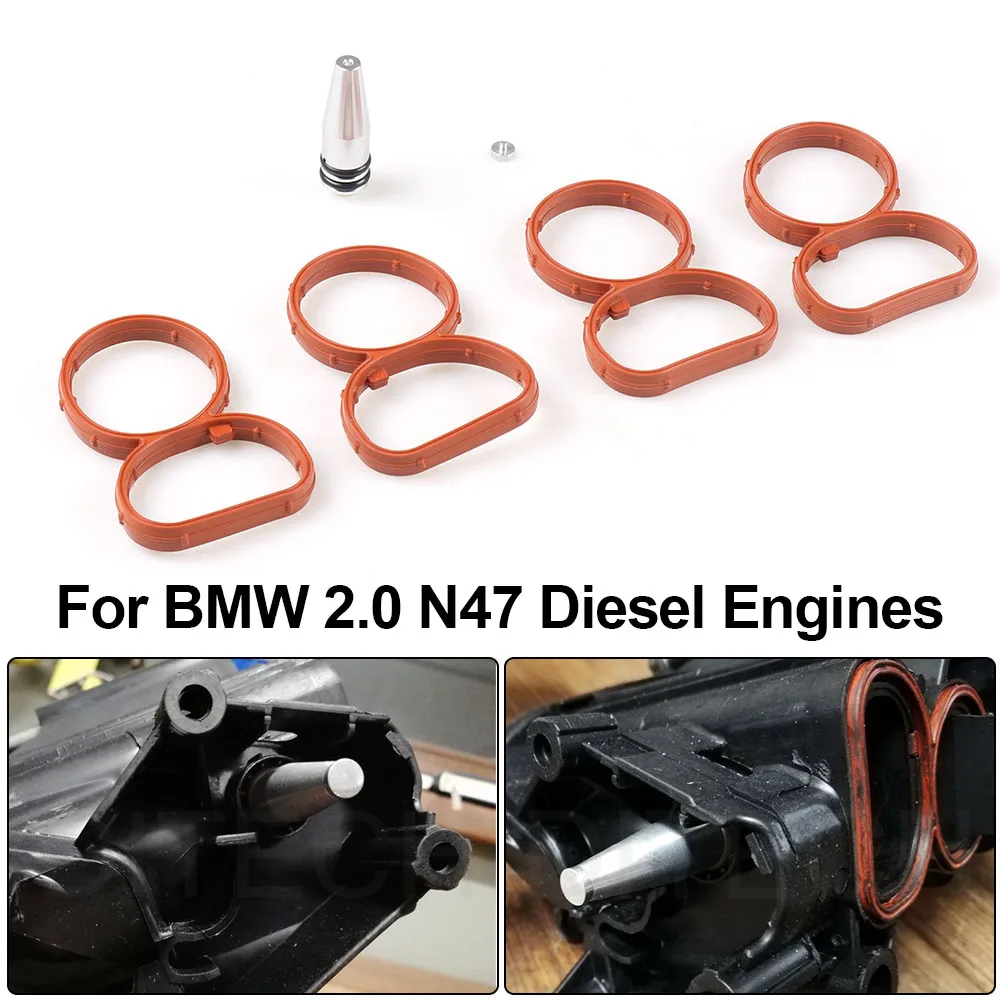 Bouchon de Retrait de Pare-Choc Vierge avec 4 Johonneur, Kit d'Accessoires de Remplacement pour BMW N47 2.0D, Réparation de Moteur