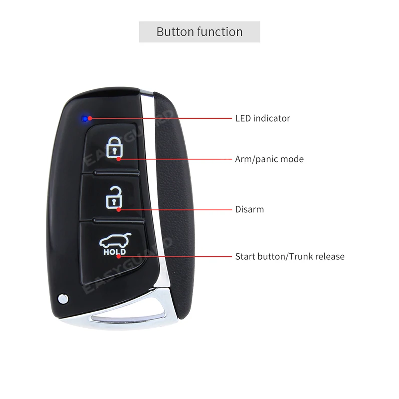 EASYGUARD avvio remoto allarme auto ingresso senza chiave Push Start System chiusura centralizzata Touch Password Entry