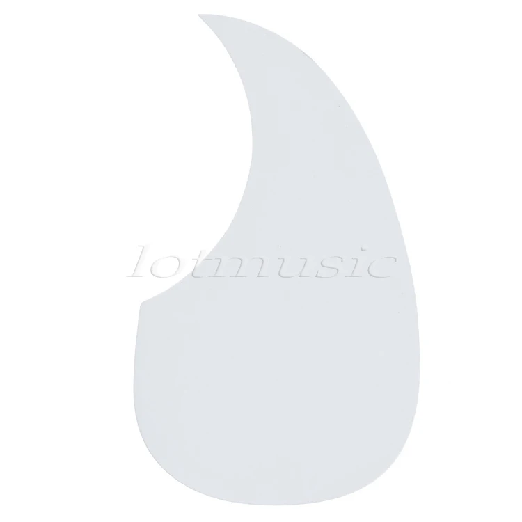 New White Acoustic Guitar Pickguard Soft Self Stick Comma Shaped Shell Guitar Plate Parts