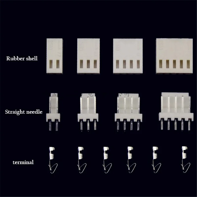 230pcs XH2.54 2p 3p 4p 5 pin 2.54mm Pitch Terminal Kit / Housing / Pin Header JST Connector Wire Connectors Adaptor XH DIY Kits