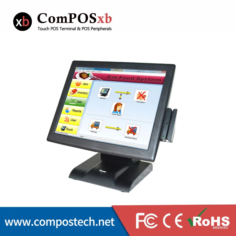 

Pos Machine Price Core-J1900 All In One Touch Screen Pos Terminal Cash Register Point Of Sale For Restaurant