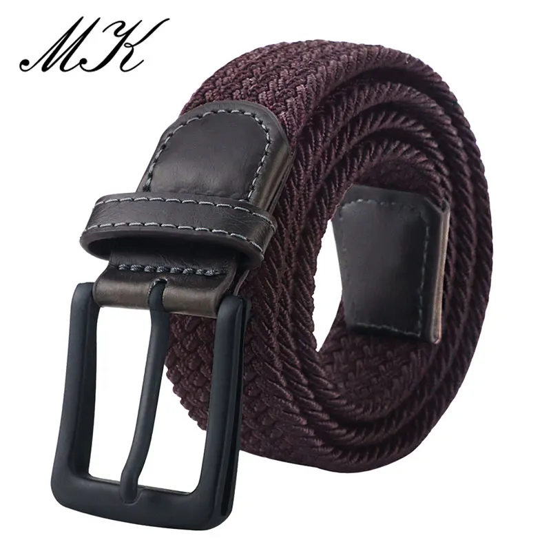 MaiKun Canvas-Gürtel für Herren, modisch, Metall-Dornschließe, militärischer taktischer Riemen, männlicher elastischer Gürtel für Hosen, Jeans