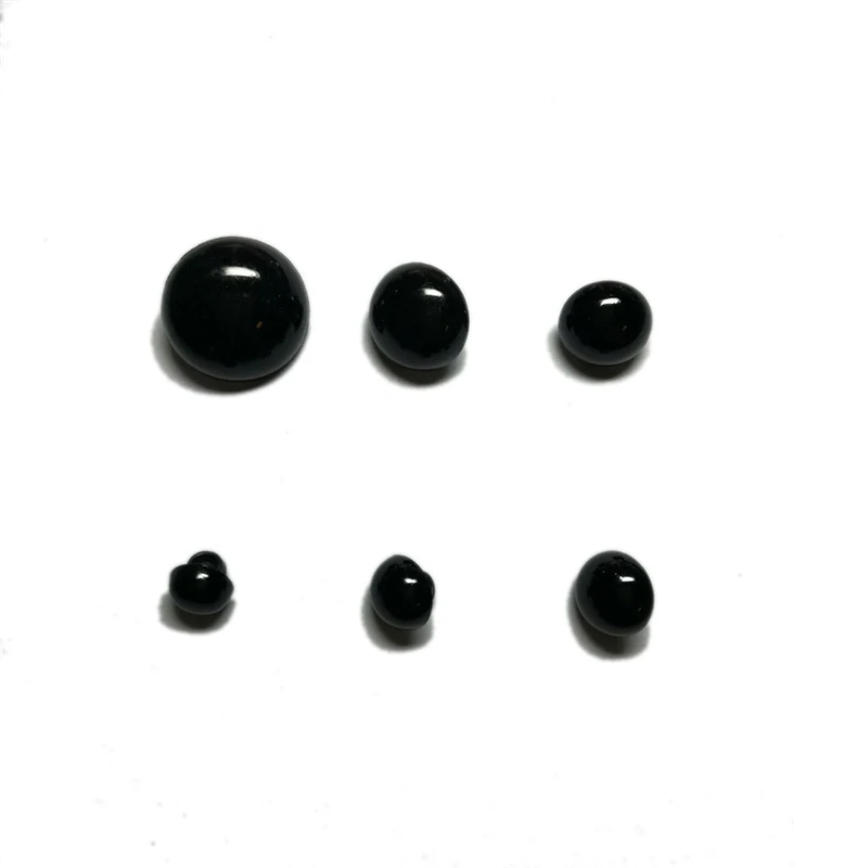 100PCS Black Buttons Round Eyeball Sewing Decorative Buttons Noses for dolls and toys Sewing Buttons for Clothing 9mm to 20mm