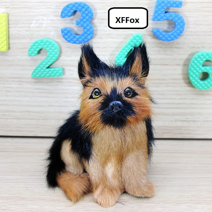 cute real life sitting dog model plastic&furs wolfhound dog gift about 12x8x11cm xf1483