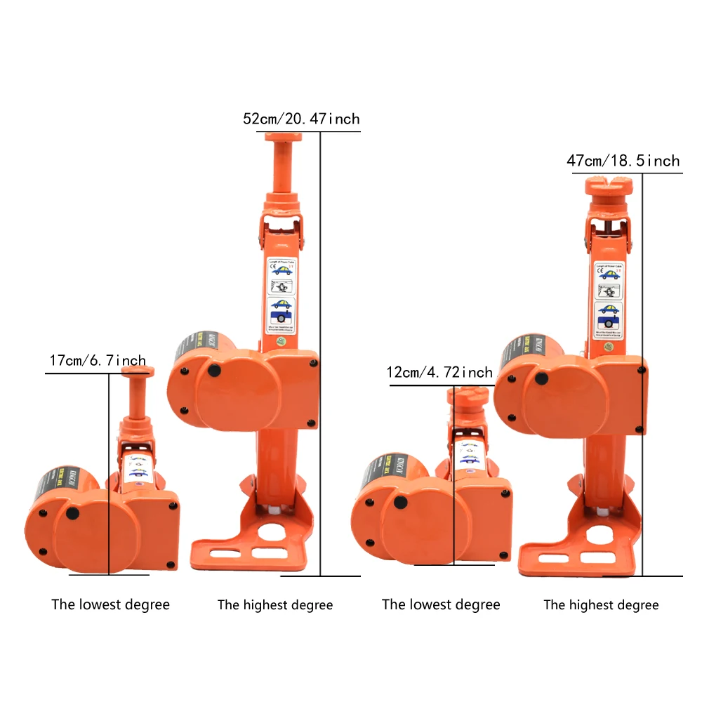 Taşınabilir 12V araba Jack 3Ton elektrikli jak otomatik kaldırma makas Jack kaldırma Machinisms kriko