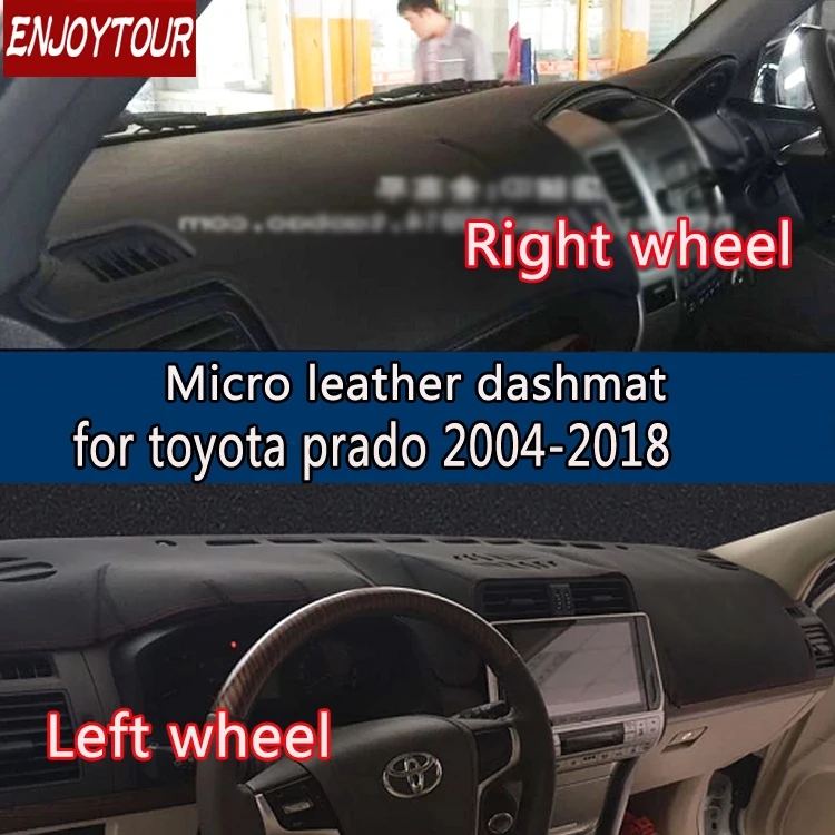 For toyota prado 2004-2018 Leather Dashmat Dashboard Cover Prevent Sunlight Pad Dash Mat 2006 2007 2009 2010 2014 2016 2015 2017