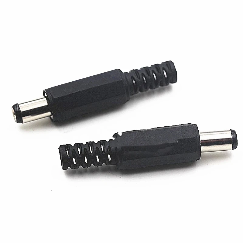 100PCS/Lot DC power Jack Plug 5.5*2.1MM 9mm short DC005 Charge Connector Male 5.5*2.1