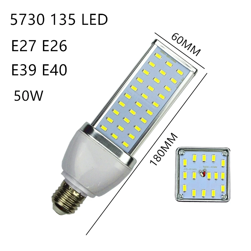 5730 LED lamp Corn light 30W 40W 50W 60W 80W 100W Street Bulb E27 E39 E40 85-265V Yard lamp Cool Warm White Industrial lighting