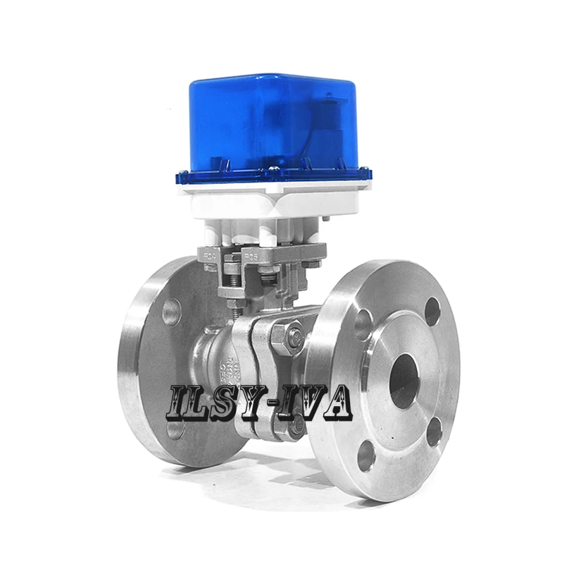 Two-way DN25 AC12V/24V/220V flange stainless steel electric valve