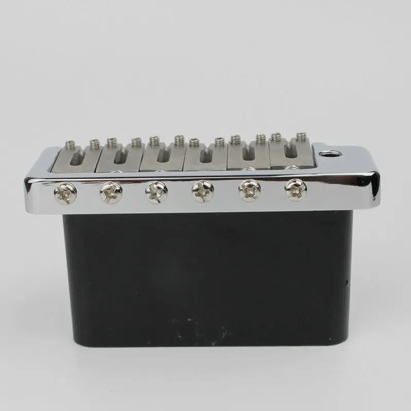 ST Guitar Wilkinson Chrome silvery WVP6 Tremolo Bridge + Stainless Steel Saddles + Zinc Block Or Brass Block