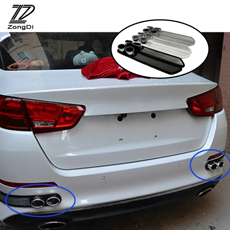 

ZD 2X Car 3D Cool Auto carbon Exhaust Stickers for Fiat VW Polo Golf MK4 4 MK7 Touran T5 Bora Skoda Rapid Fabia Yeti Superb 2017