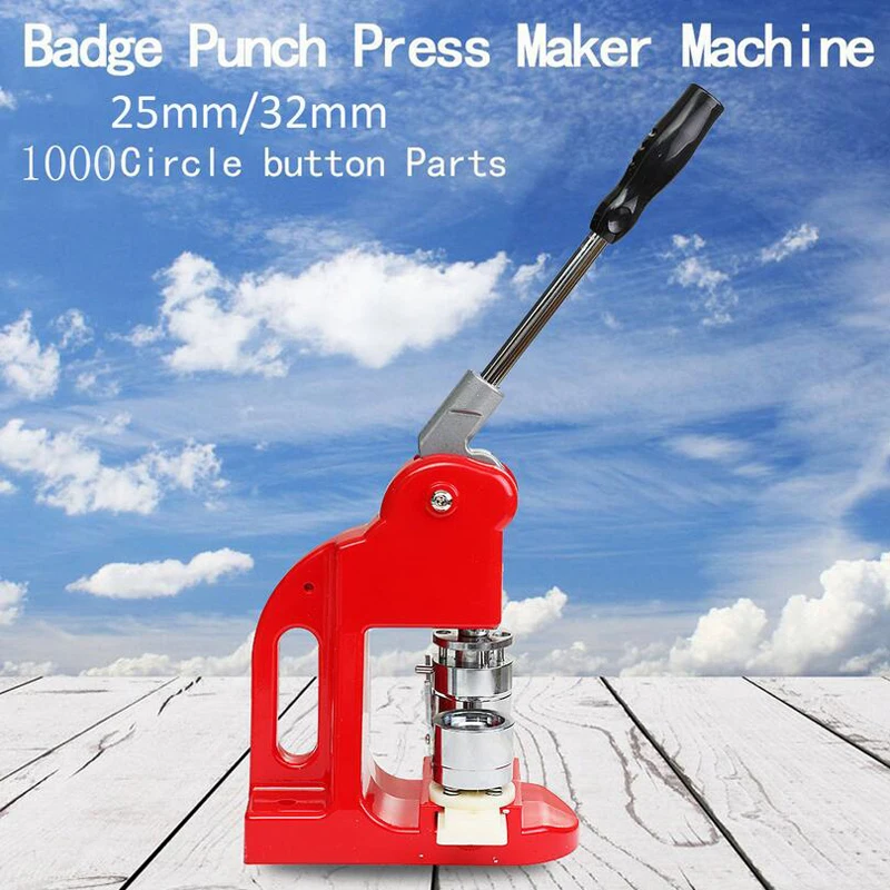 badge machine  kit 25mm Button press Maker Badge Punch Press Machine with 500 Parts Cutter